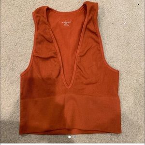 orange out from under hailey top